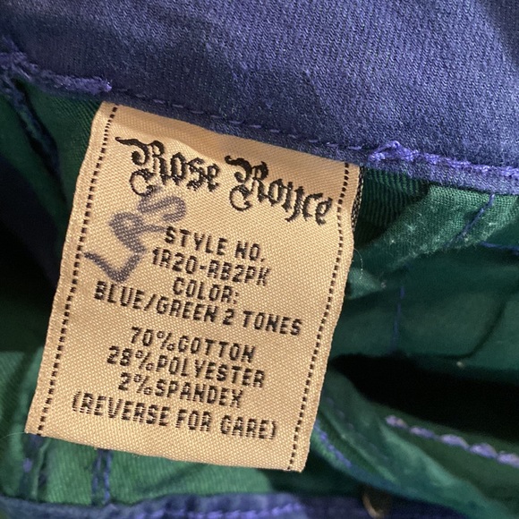 2 pair Rose Royce Over-dyed Skinny Jean Sz 32 US 15/16. Blue pair. Black pair. - Picture 12 of 16